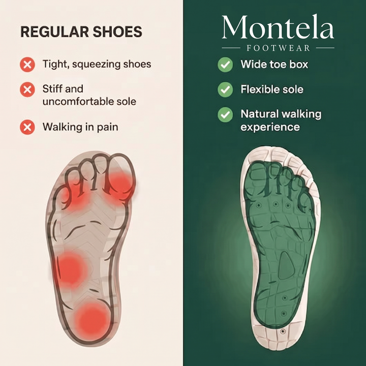 REGULAR SHOES vs Montela comparison