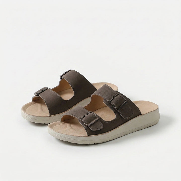 Mae - Comfort Slides with Adjustable Double Buckle