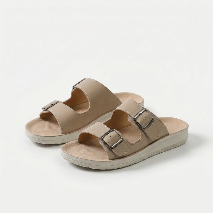 Mae - Comfort Slides with Adjustable Double Buckle